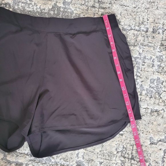 Member's Mark Women's Active Woven Rib Running Shorts Black Size XXL - Picture 12 of 12